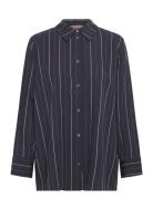 Seira Striped Tencel Navy Rue De Tokyo