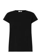 Rwnatali Capsleeve T- Shirt Black Rosemunde