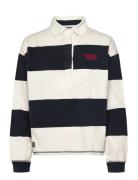 Heritage Stripe Rugby Top Navy Superdry