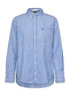 Poplin Relaxed L/S Shirt Blue Superdry