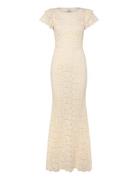 Rwdelicia Ss Long Bridal Dress Cream Rosemunde