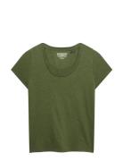 Studios Scoop Neck Tee Khaki Superdry
