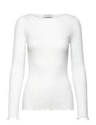 Rwjudy Ls Boatneck T-Shirt White Rosemunde
