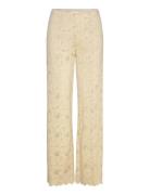 Rwfiona Mw Lace Trousers Beige Rosemunde