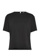 Rwelma Modal Ss Boxy T-Shirt Black Rosemunde