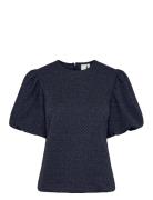 Yascasa 2/4 Glitter Top - Ex Navy YAS