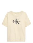 Light Monologo S/S T-Shirt Cream Calvin Klein