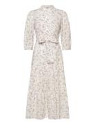 Kate Long Dress Cream A-View