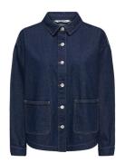 Onllara Ls Dnm Shacket Gua Noos Navy ONLY