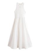Tjw Rib Poplin Tank Dress Ext White Tommy Jeans