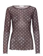 Eve Mesh Blouse Brown Coster Copenhagen