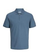 Jjeaustin Zip Polo Ss Noos Blue Jack & J S