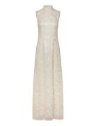 Lace Sequin Maxi Dress Cream ROTATE