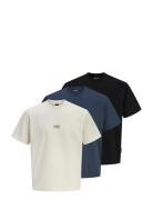 Jcobreeze Back Print Tee Ss Crew 3Pk Mp Black Jack & J S