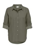 Cargoa 3/4 Strap Linen Bl Shirt Cc Pnt Khaki ONLY Carmakoma