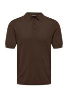 Onswyler Reg 14 Ss Polo Knit Noos Brown ONLY & SONS