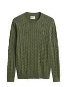 Classic Cable Knit Sweater Green GANT