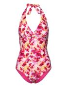 Haiti Halterneck Swimsuit Pink Crush Pink Abecita