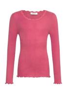 Rkbalta Ls Regular Lace T-Shirt Pink Rosemunde Kids