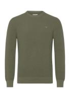 Waffle Knit Sweater Khaki GANT