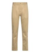 Reg Pleated Cotton Twill Chinos Beige GANT