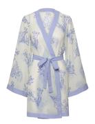 Dalia Printed Wrap Kaftan Blue Malina