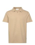 Waffle Polo Split Neck Beige Lindbergh