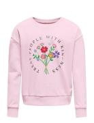Kogruna Flower L/S O-Neck Cs Swt Pink Kids Only
