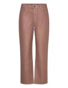 Dante6-Axelle Metallic Straight Cropped Jeans Pink Dante6