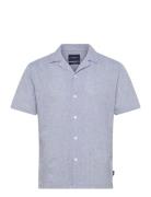 Casual Linen Blend Resort S/Scasual Linen Blend Resort S/S Blue Lindbe...