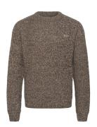 Dp Knitted Over D Logo Sw Brown Denim Project