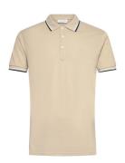 Polo Pique W. Contrast Piping Cream Lindbergh