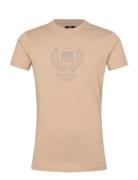 Vinson Samuel Reg Tee Men Beige VINSON
