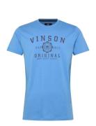 Simon Reg Cot Vin M Tee Blue VINSON