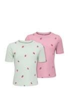 Kmgbeate Ss Reg Printed 2-P Tee Jrs Pink Kids Only