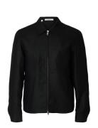 Slhreg-Baird Linen Zip Jacket Black Selected