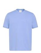 Ss Tonal Stripe Crewnk Tee Blue Calvin Klein