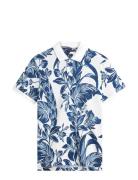 Floral Aop Reg Polo Blue Tommy Hilfiger
