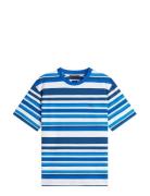 Multi Stripe Crepe Tee Blue Tommy Hilfiger