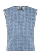 Dante6-Laia Monogram Jeans Top Blue Dante6