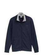 Printed Stand-Up Sweat Jacket Blue Tom Tailor