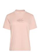 Ss Classic Foil Monologo Tee Pink Calvin Klein Jeans