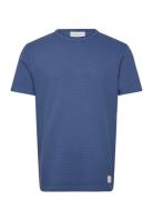 Washed Waffle Ss Tshirt Blue GANT