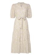 Kate V-Neck Long Dress Yellow A-View