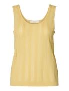 Slwgloria Structure Sl Knit Top Ex Yellow Selected