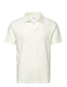 Checkered Towel V-Neck Polo S/S Cream Lindbergh