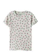 Nmfvemma Aop Ss Slim Top Blue Name It