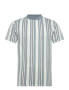 Towel Striped O-Neck Tee S/S Blue Lindbergh