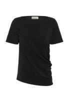 Mwhelle Asymmetric Tee Black My Essential Wardrobe