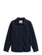 Reg Cotton Twill Overshirt Navy GANT